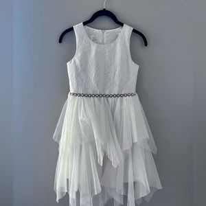 Little girl white/cream dress size 10